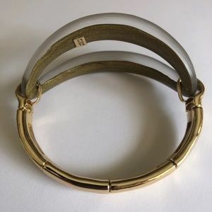 Alexis Bittar Sculptural hinge lucite bracelet.